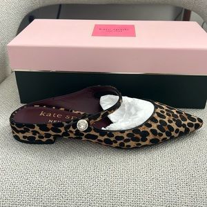 New in Box - Kate Spade Leopard Print Mules - Size 7
